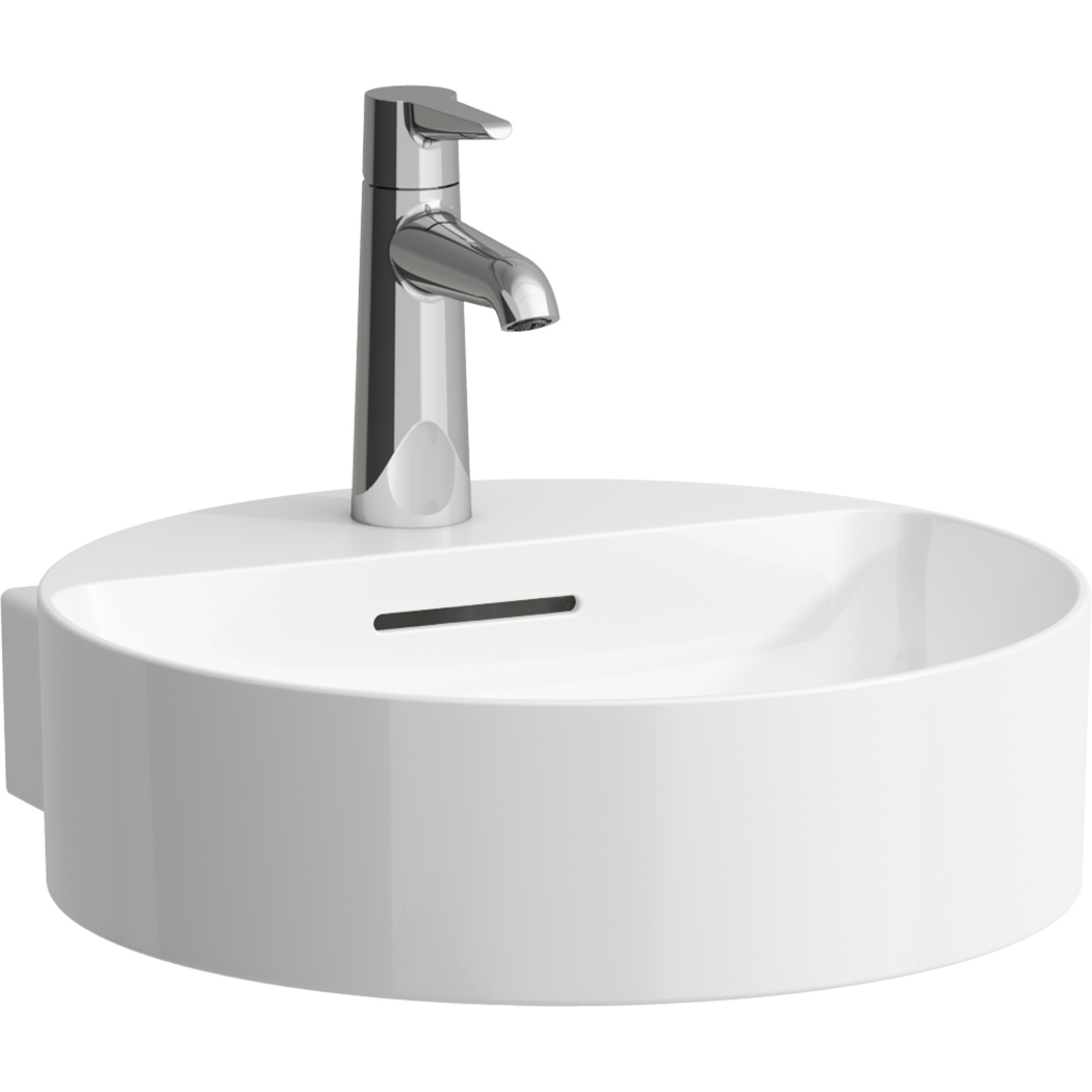 Laufen Val lavabo 42.5x40 cm ronde classique-de meuble blanc brillant H8112810001091