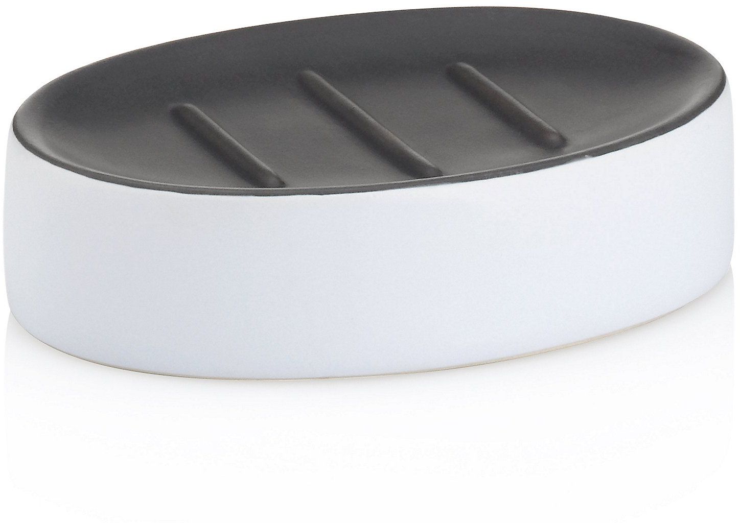 Kela Matsi porte-savon sur pied noir-blanc 23705