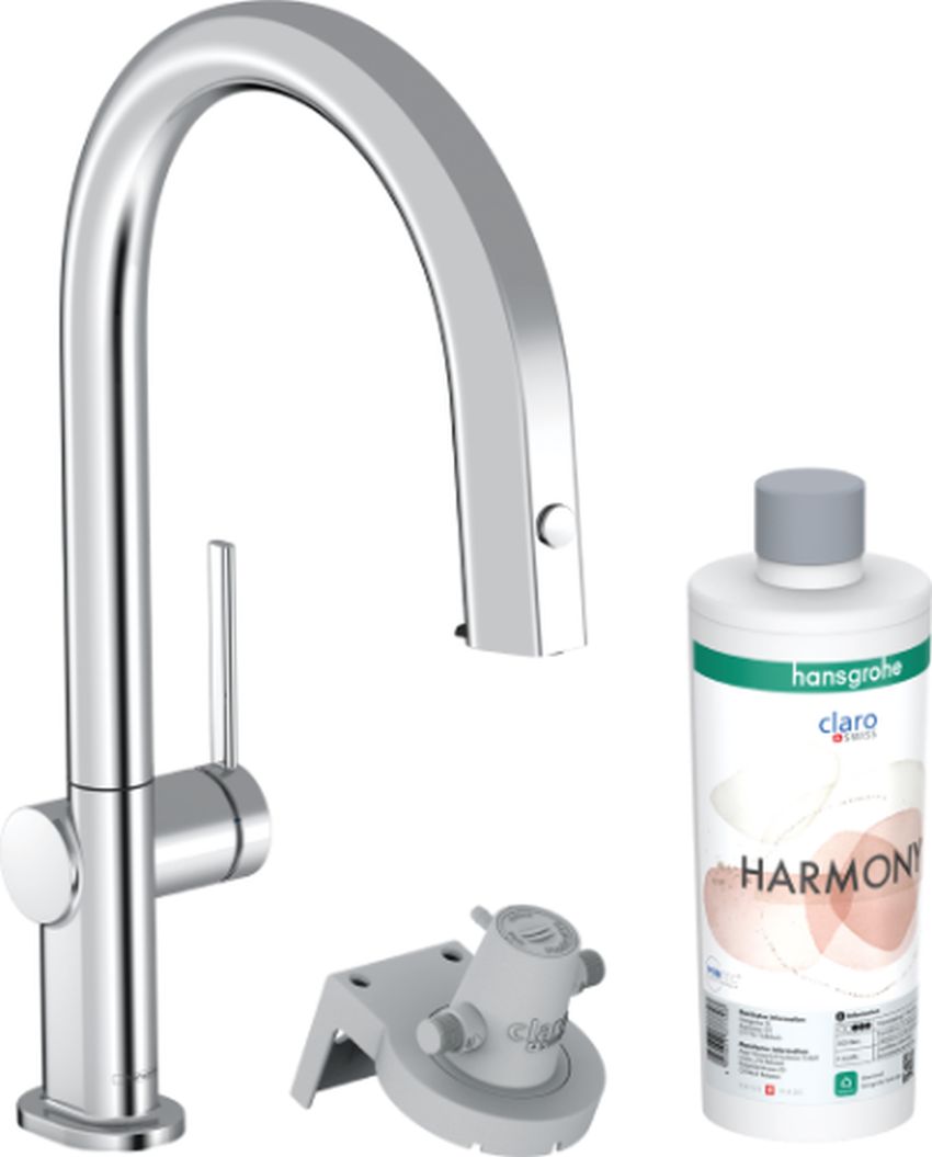 Hansgrohe Aqittura M91 batterie pour filtre à eau sur pied chrome 76801000