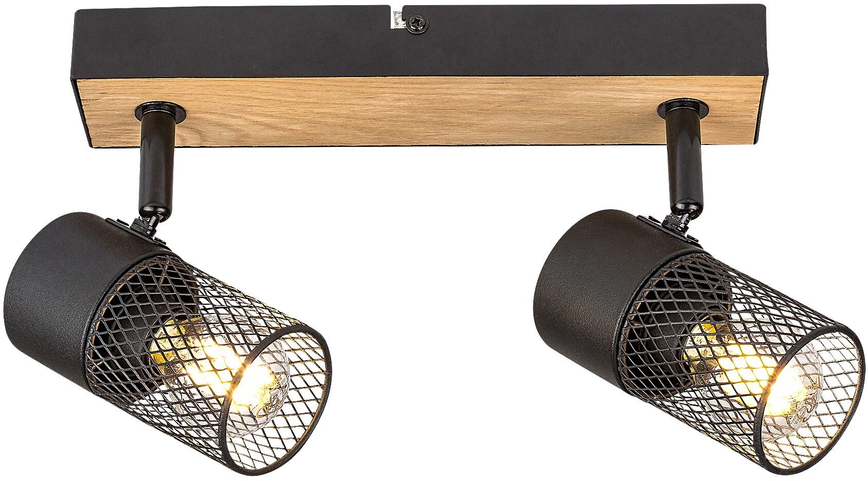 Rabalux Metta plafonnier 2x14 W noir-bois 71152