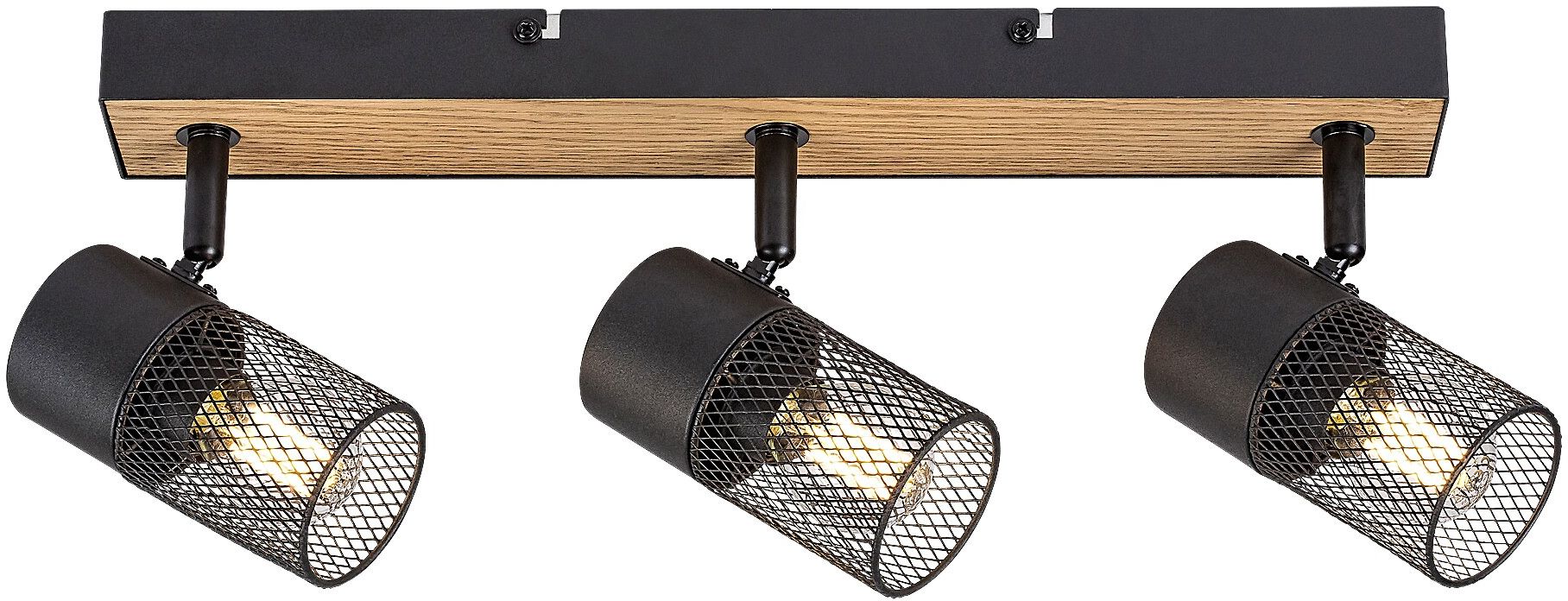 Rabalux Metta plafonnier 3x14 W noir-bois 71153