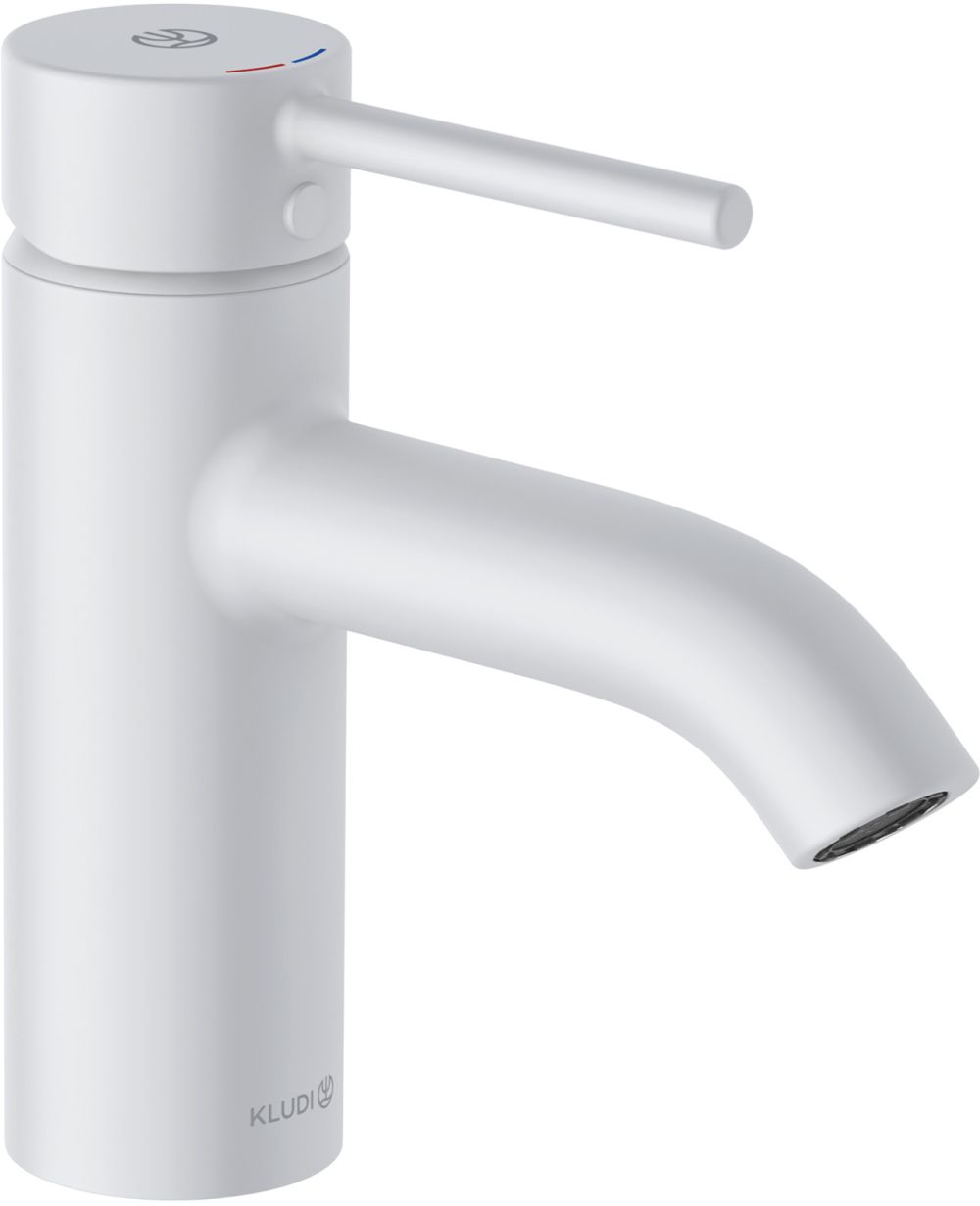 Kludi Nova Fonte mitigeur de lavabo sur pied blanc 382665376