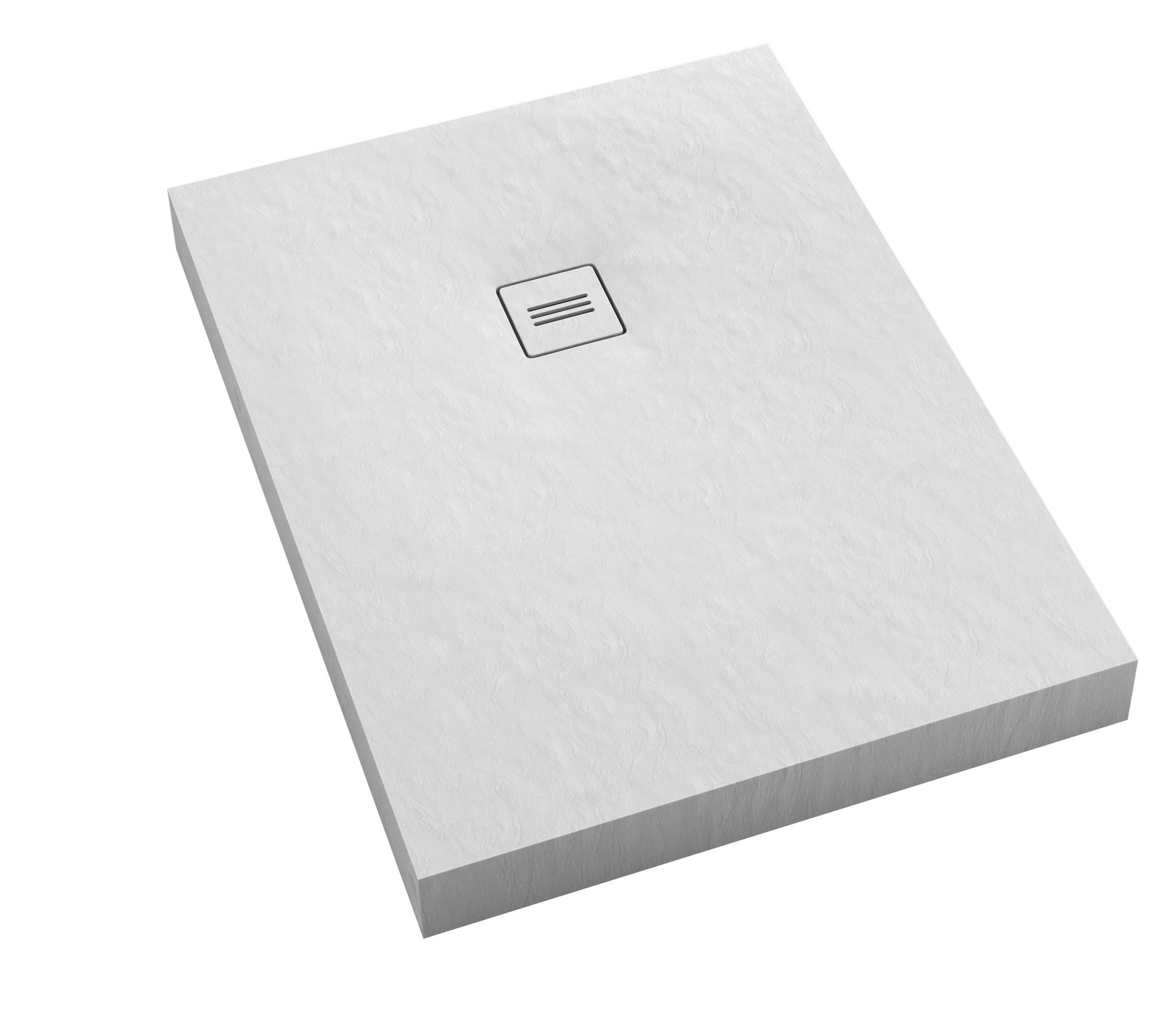 Schedline Nonlimits White Stone receveur de douche rectangulaire + cache 100x90 cm blanc 3ST.N1P-90100/B/ST-M1/B/ST