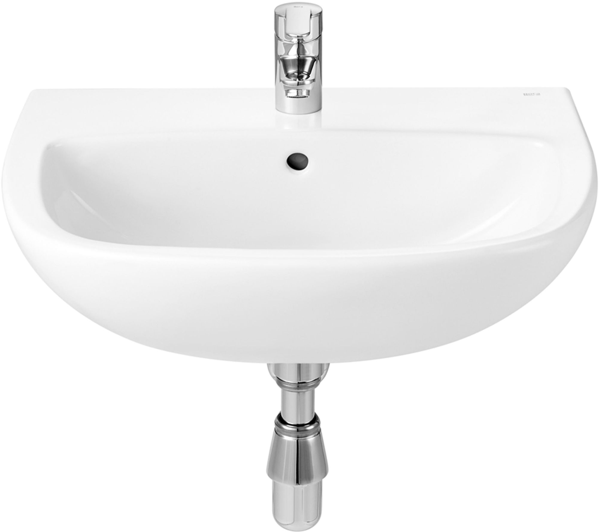 Roca Adele lavabo 50x40 cm semi-circulaire classique blanc brillant A325196000