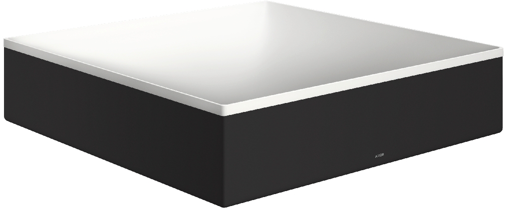 Axor Suite lavabo 40x40 cm carrée à poser blanc-noir mat 42003670