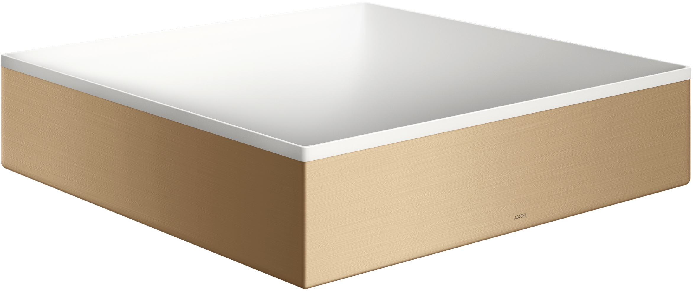 Axor Suite lavabo 40x40 cm carrée à poser blanc-marron/beige mat 42003140