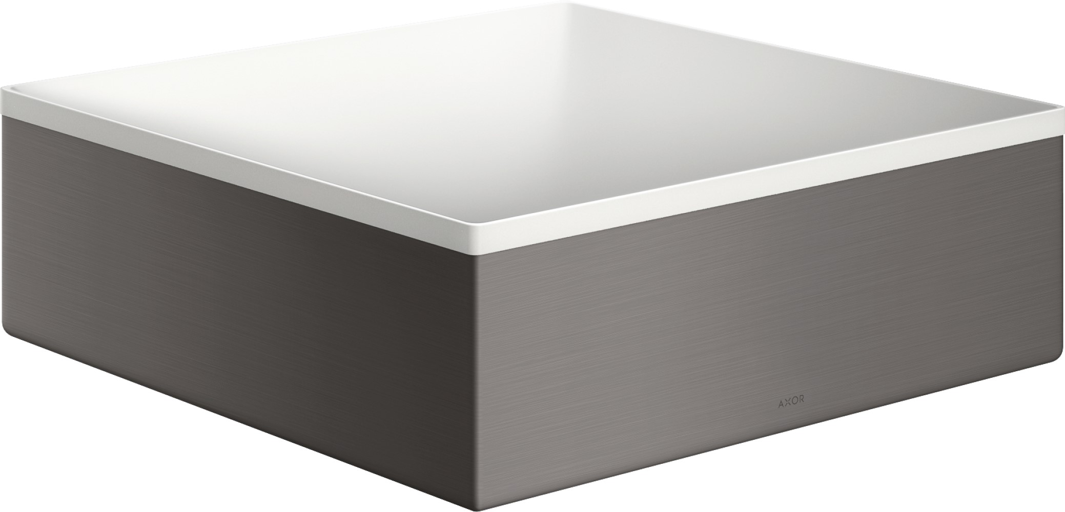 Axor Suite lavabo 28.5x28.5 cm carrée à poser blanc-noir mat 42002340