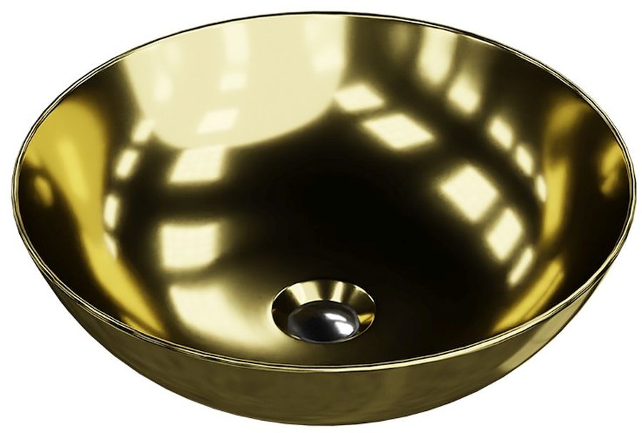 LaVita Rosa lavabo 40x40 cm ronde à poser doré 5900378334262