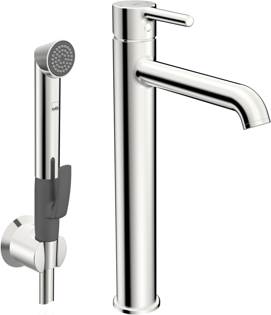 Oras Optima Style mitigeur de lavabo avec douchette bidet sur pied chrome 2602FH