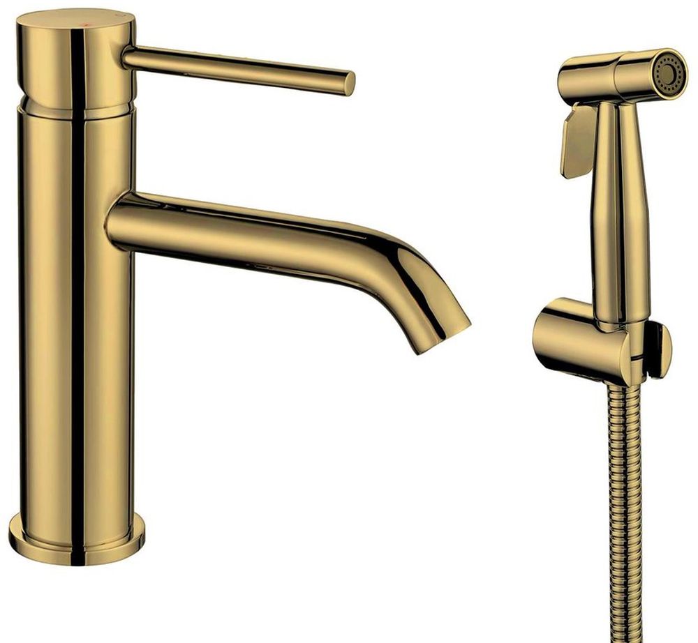 Sapho Rhapsody mitigeur de lavabo avec douchette bidet sur pied doré 1209-09GB