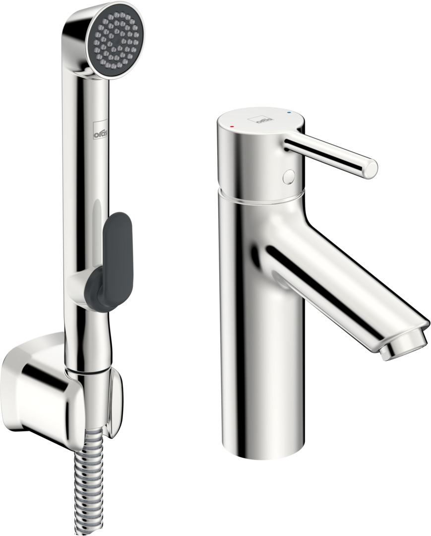 Oras Optima mitigeur de lavabo avec douchette bidet sur pied chrome 2606AF-105