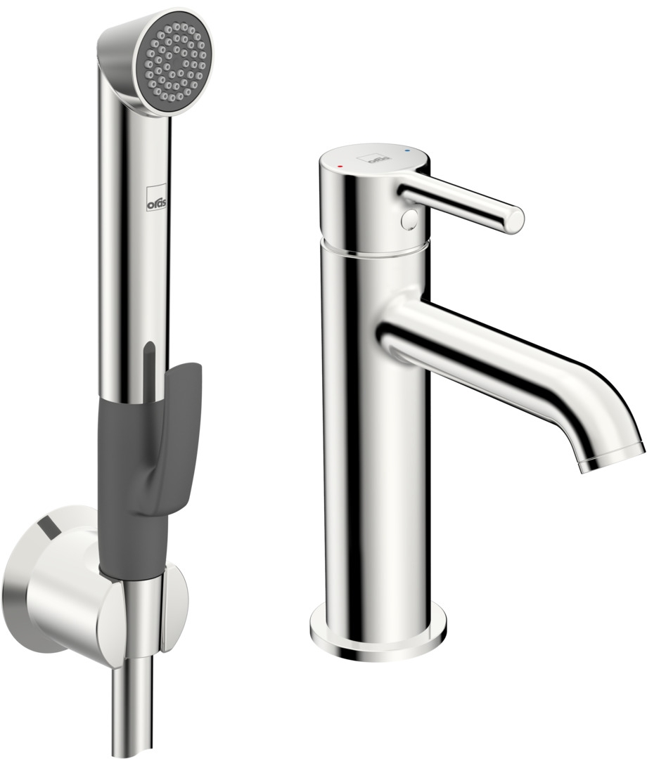 Oras Optima Style mitigeur de lavabo avec douchette bidet sur pied chrome 2606FH