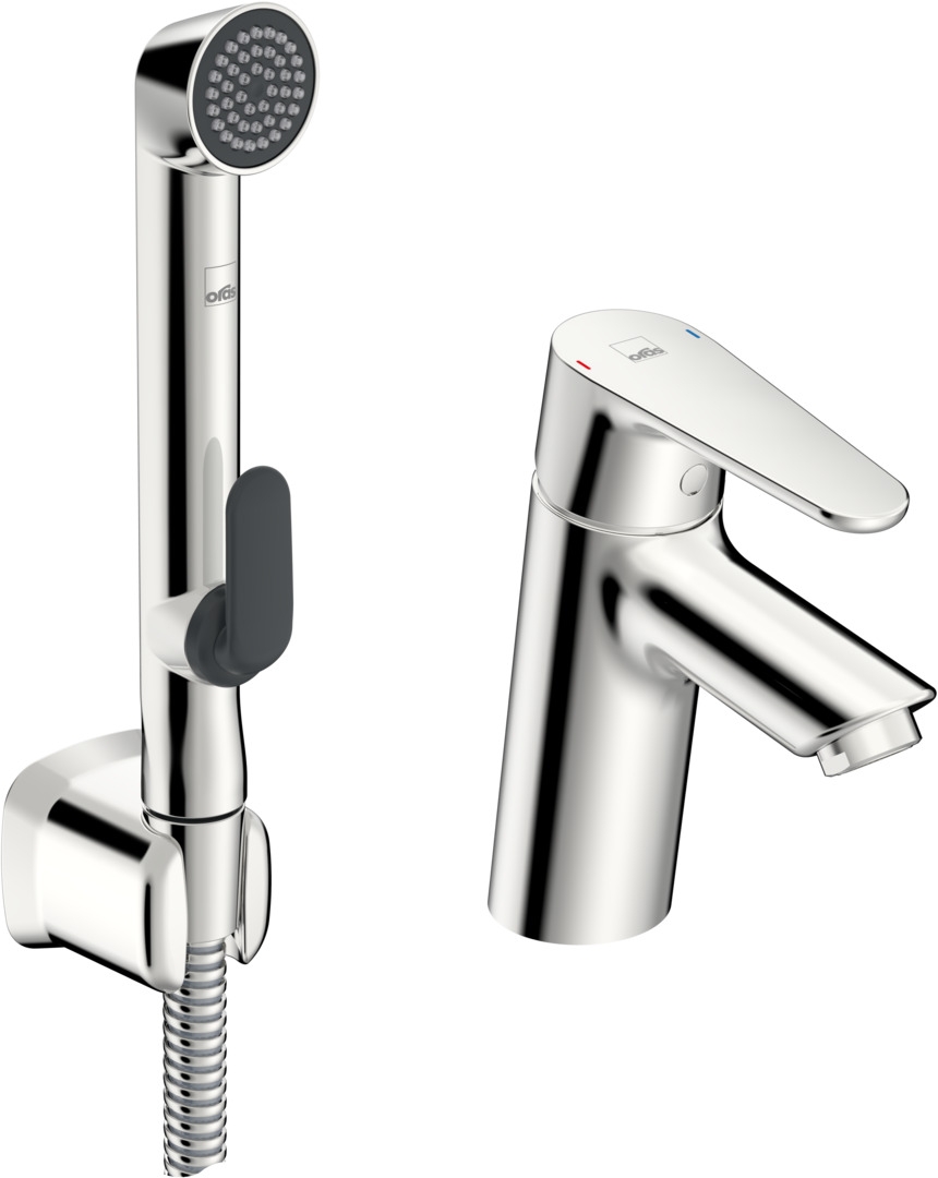 Oras Optima mitigeur de lavabo avec douchette bidet sur pied chrome 2612F-105