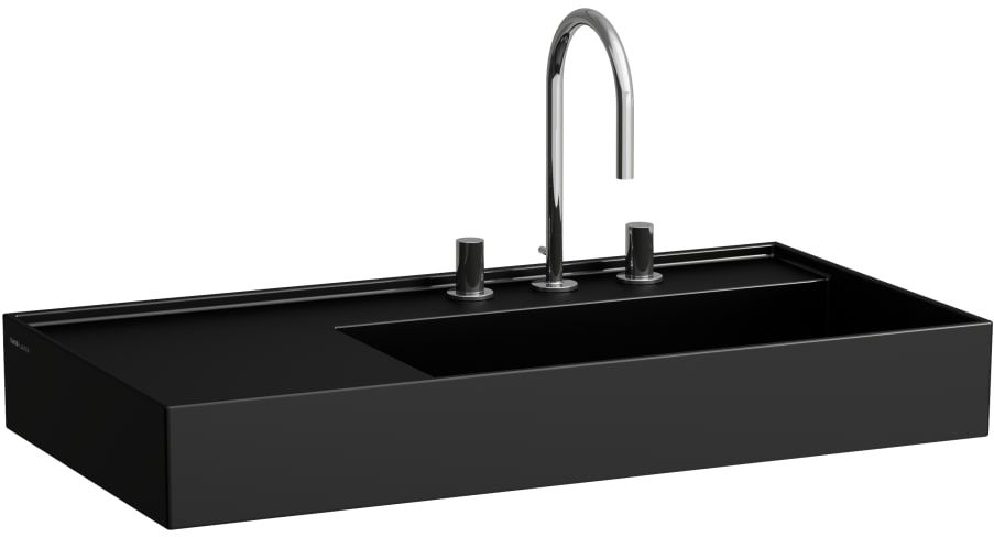 Laufen Kartell lavabo 90x46 cm rectangulaire classique noir mat H8183397161111