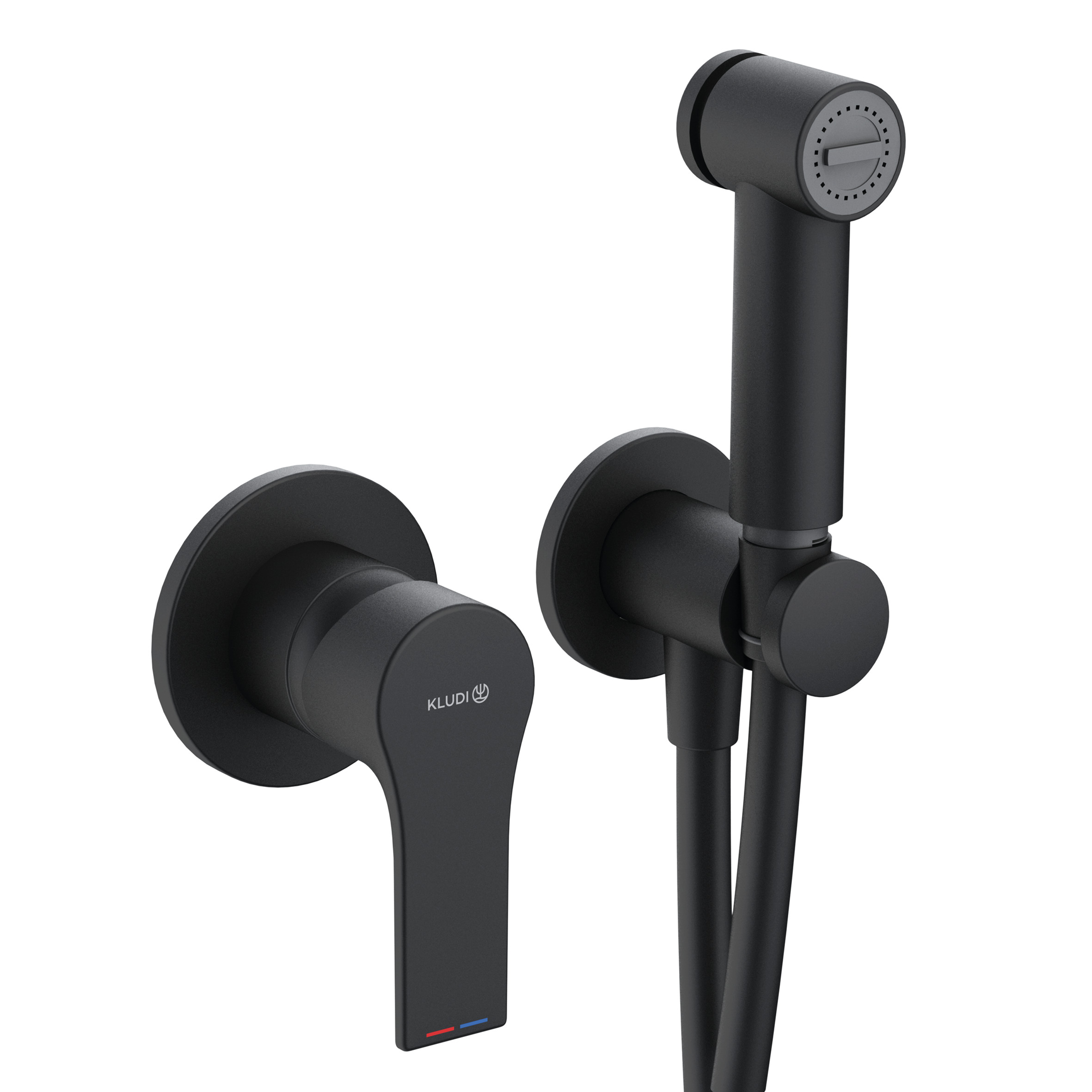 Kludi Zenta SL mitigeur bidet avec kit de douche encastrée noir 489983965