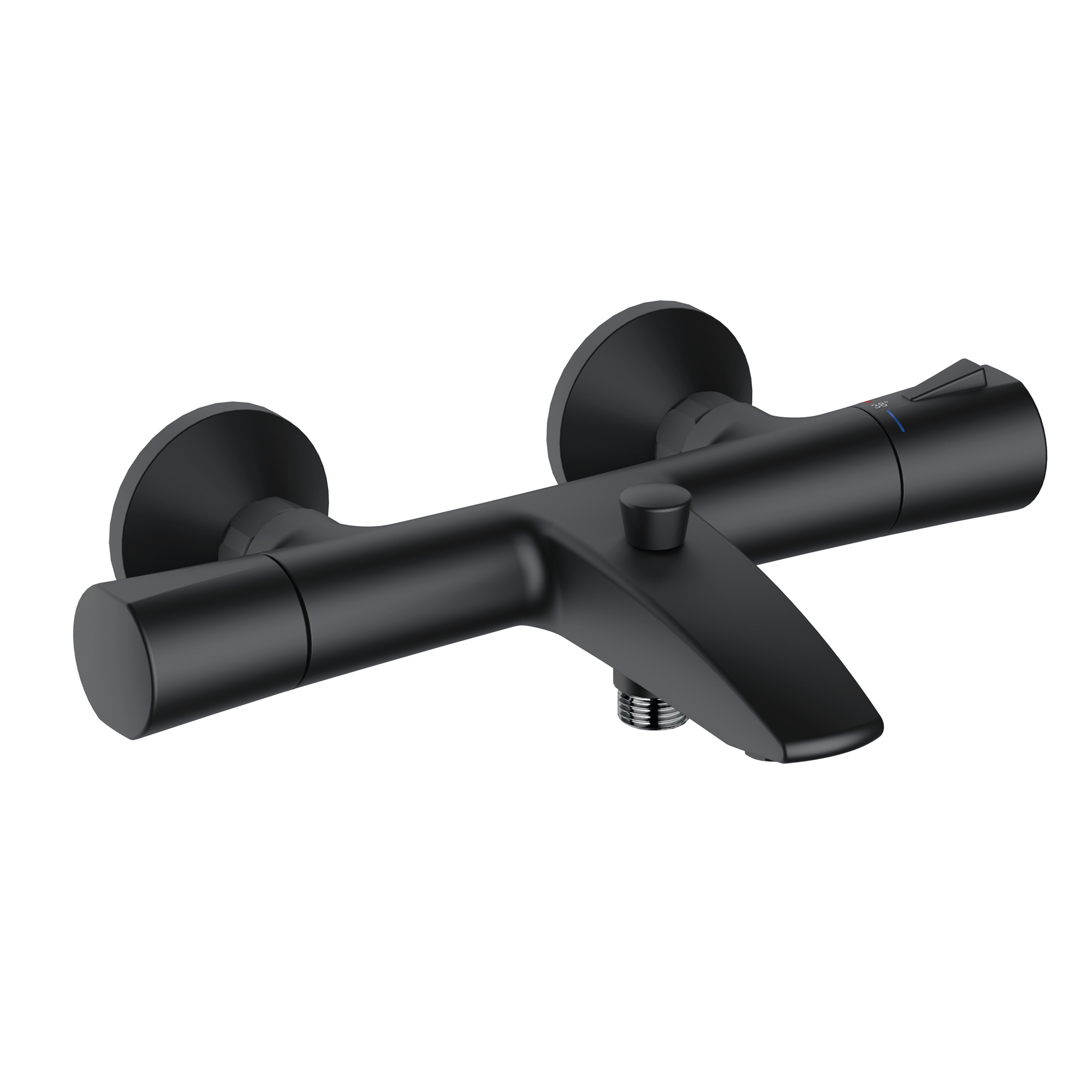 Kludi Zenta SL mitigeur bain-douche murale avec thermostat noir 351013938
