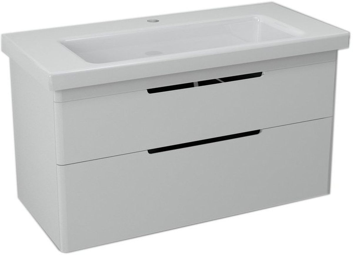 Sapho Ella armoire 95.7x42.8x55 cm sous-lavabo suspendu blanc EL100-3030