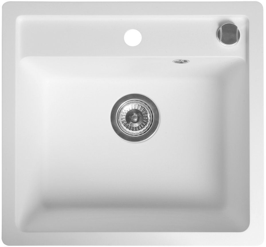 Sapho évier en granit 53x50 cm blanc GR1031