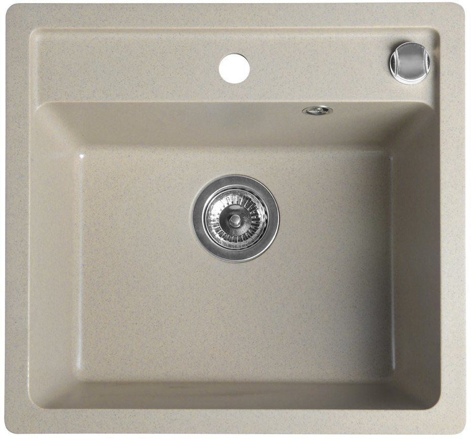 Sapho évier en granit 53x50 cm beige GR1032