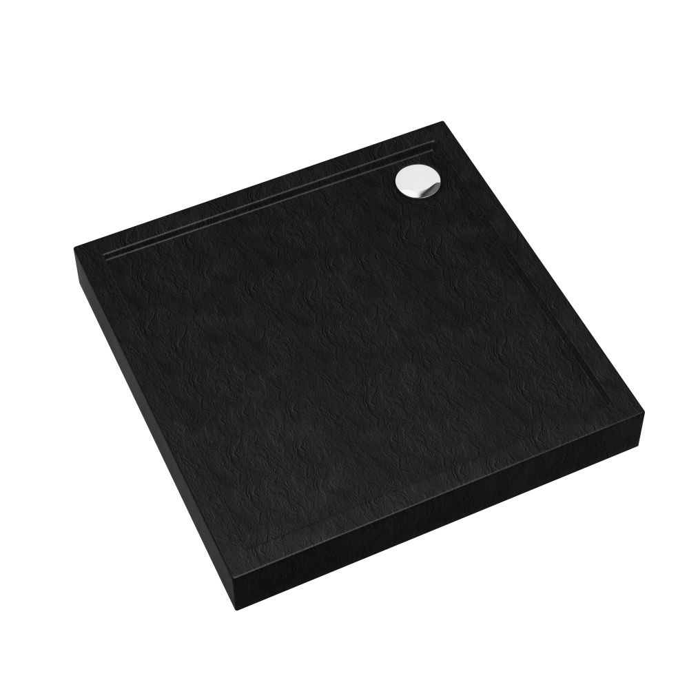 Schedline Cameron Black Stone receveur de douche carré 80x80 cm noir 3ST.C1K-8080/C/ST