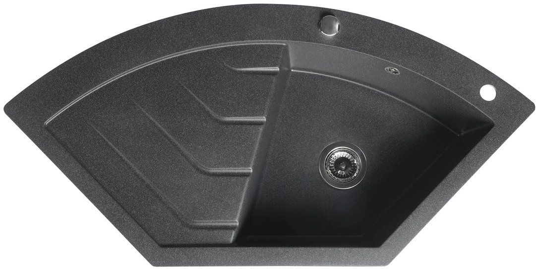 Sapho évier en granit 114x57.5 cm noir GR1934
