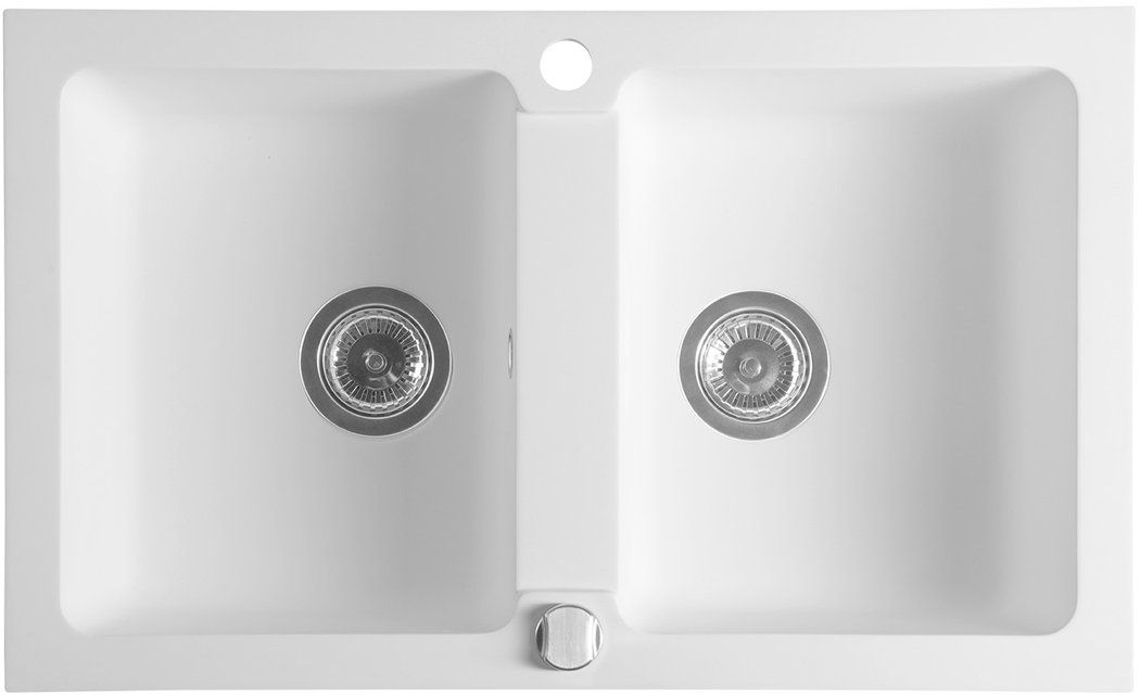 Sapho évier en granit 78x47.5 cm blanc GR2221