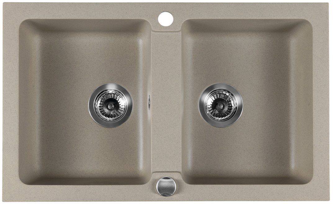 Sapho évier en granit 78x47.5 cm beige GR2222