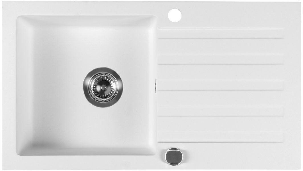 Sapho évier en granit 78x44 cm blanc GR7201