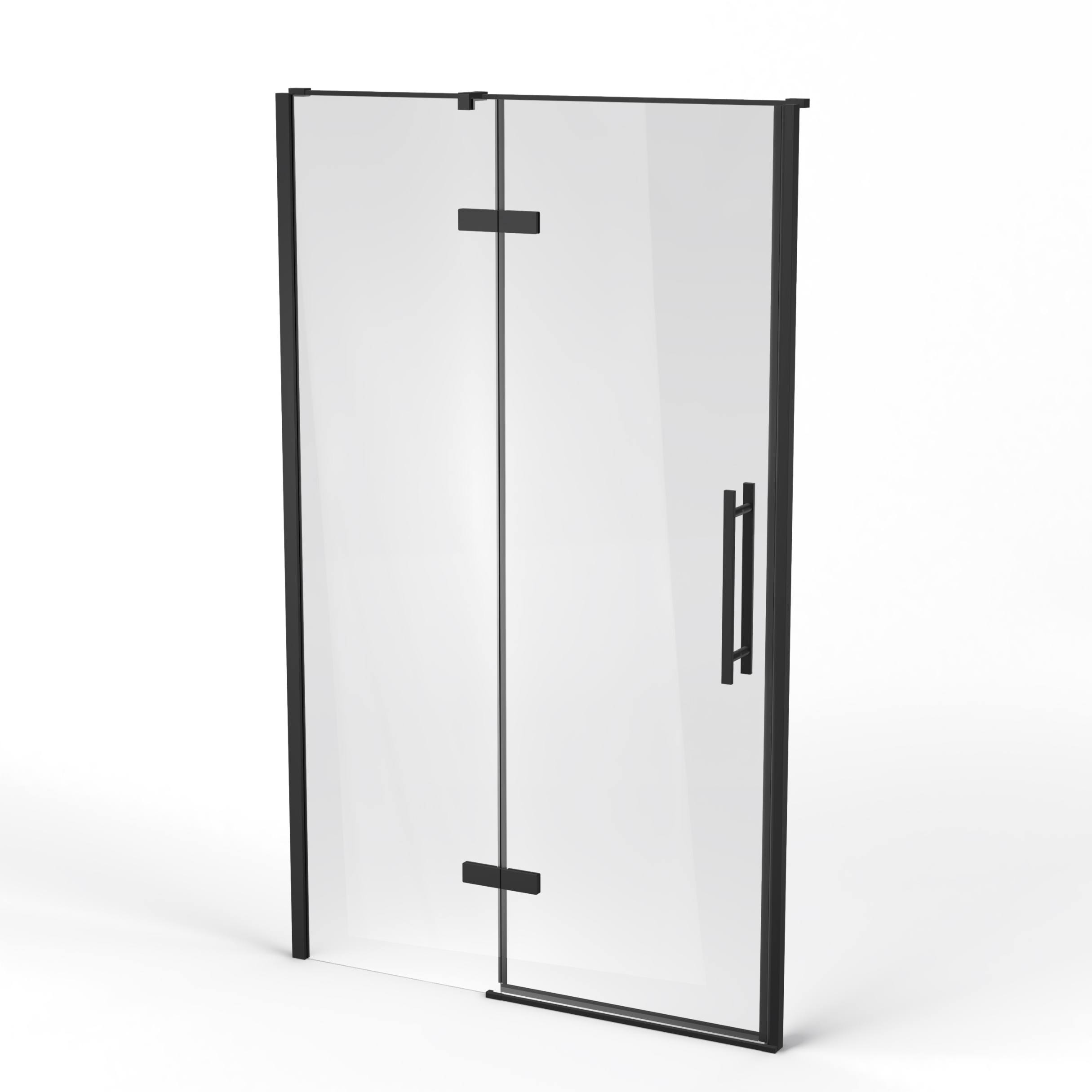 Ravak Cool! porte de douche 120 cm à ouverture basculante noir mat/verre transparent X0VVGC300Z1