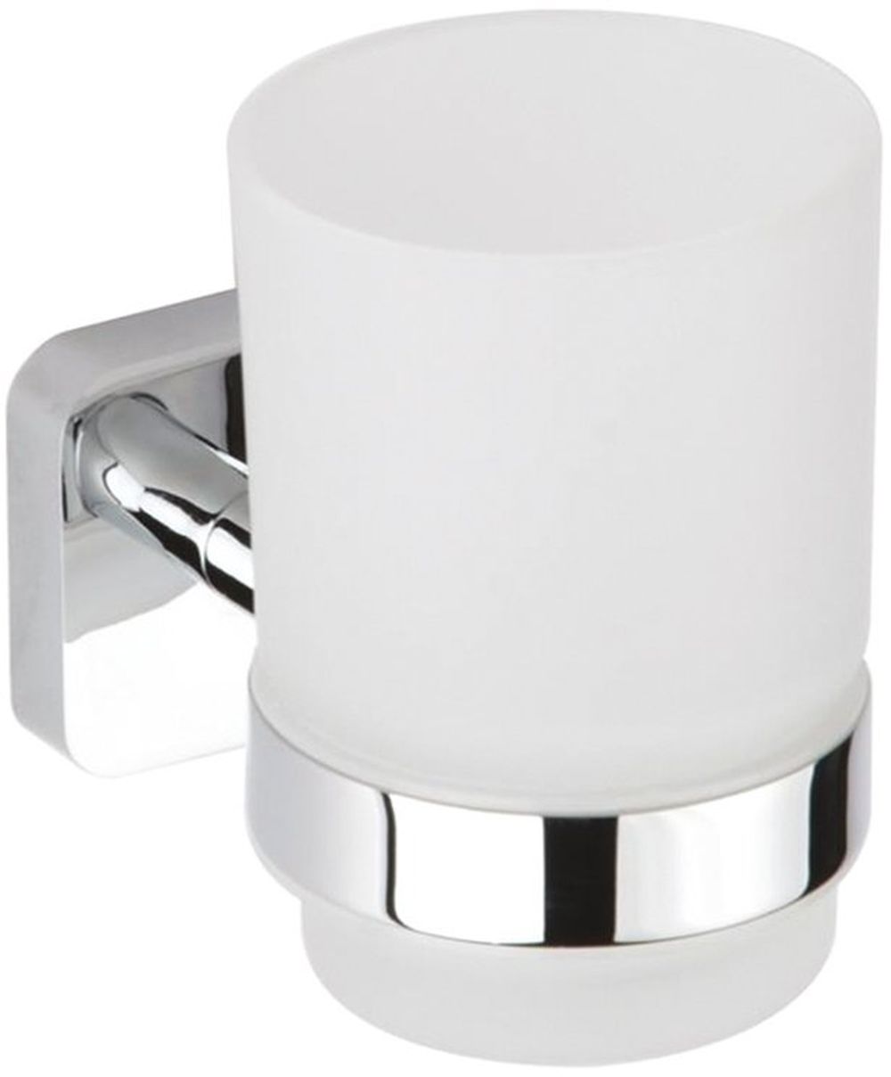 Sapho Insia gobelet pour brosses à dents blanc-chrome IS004