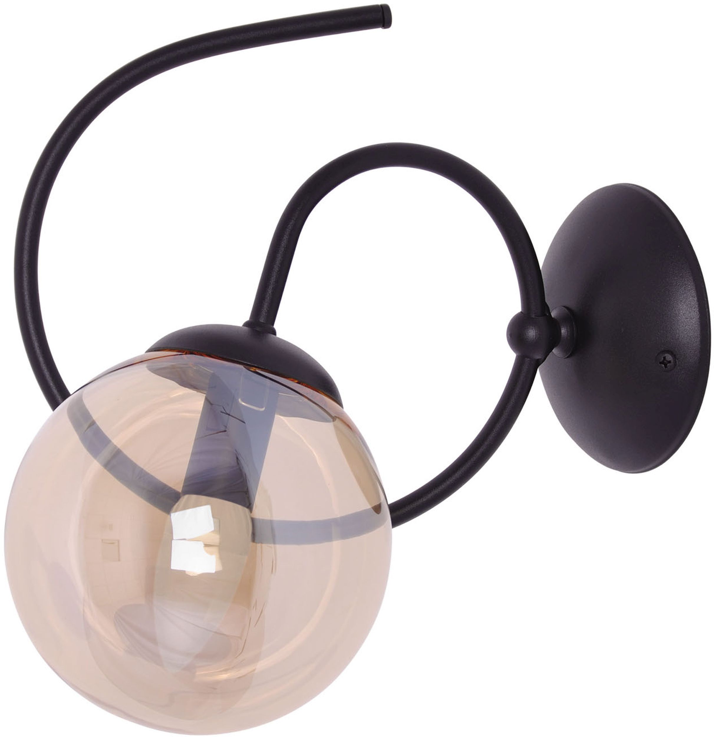 Kaja Floro applique murale 1x40 W noir-ambre K-5128