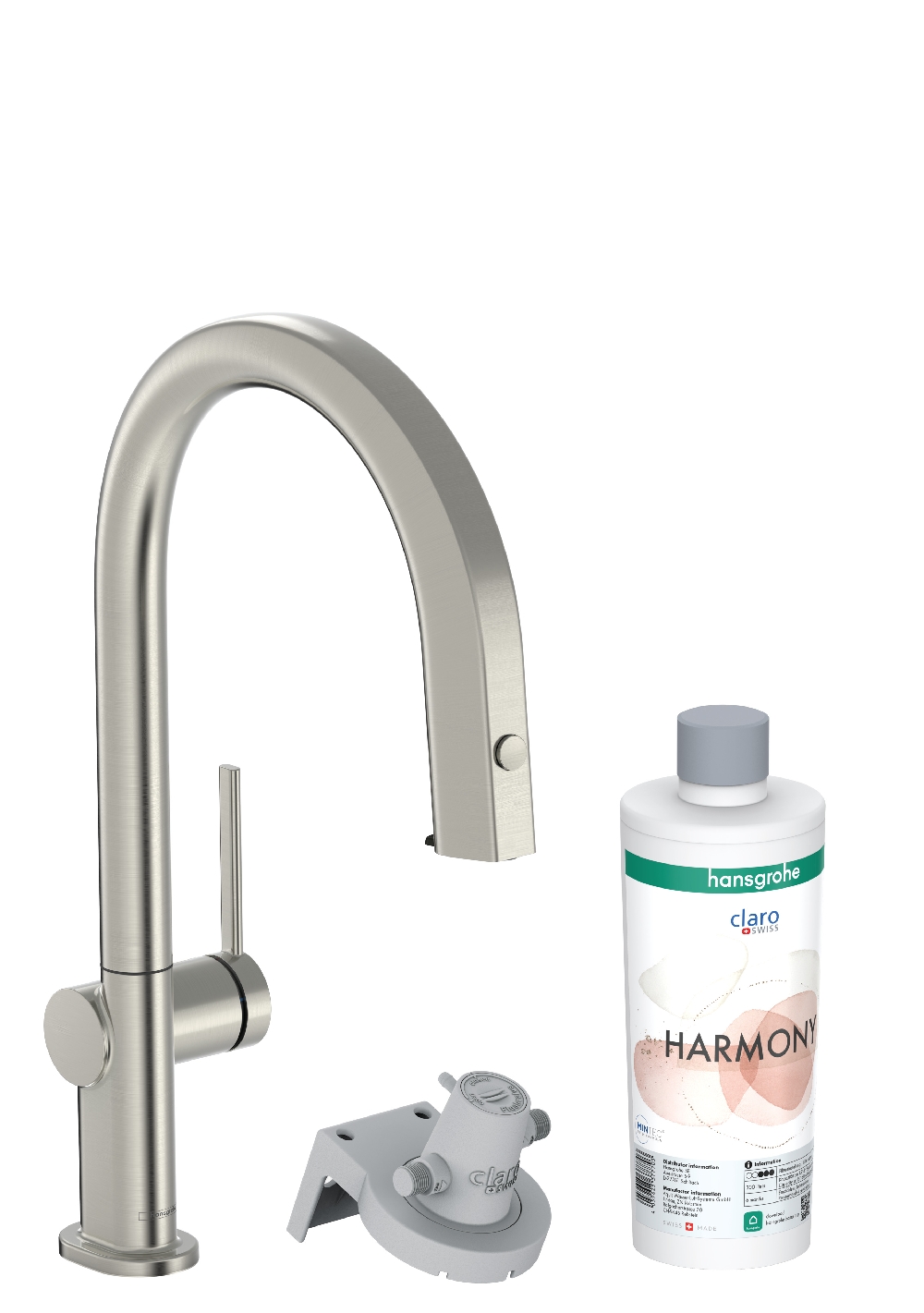 Hansgrohe Aqittura M91 mitigeur de cuisine avec filtre sur pied acier inoxydable 76801800