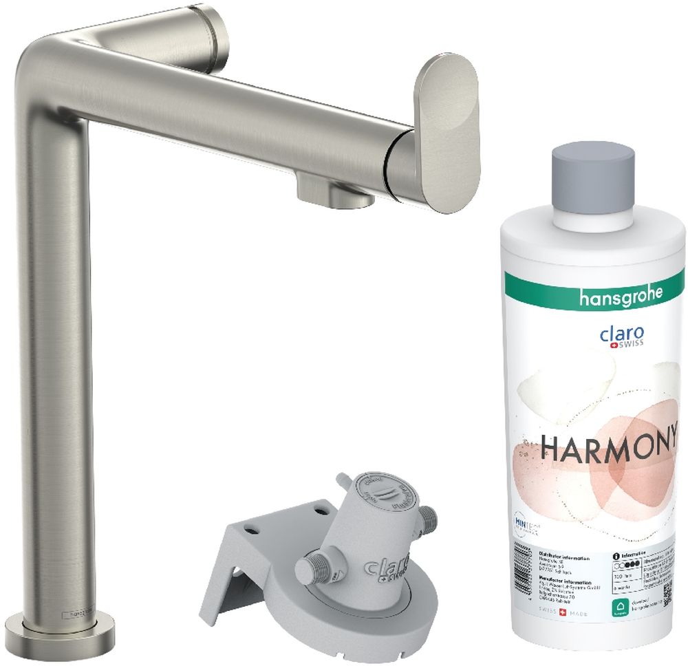 Hansgrohe Aqittura M91 mitigeur de cuisine avec filtre sur pied acier inoxydable 76802800