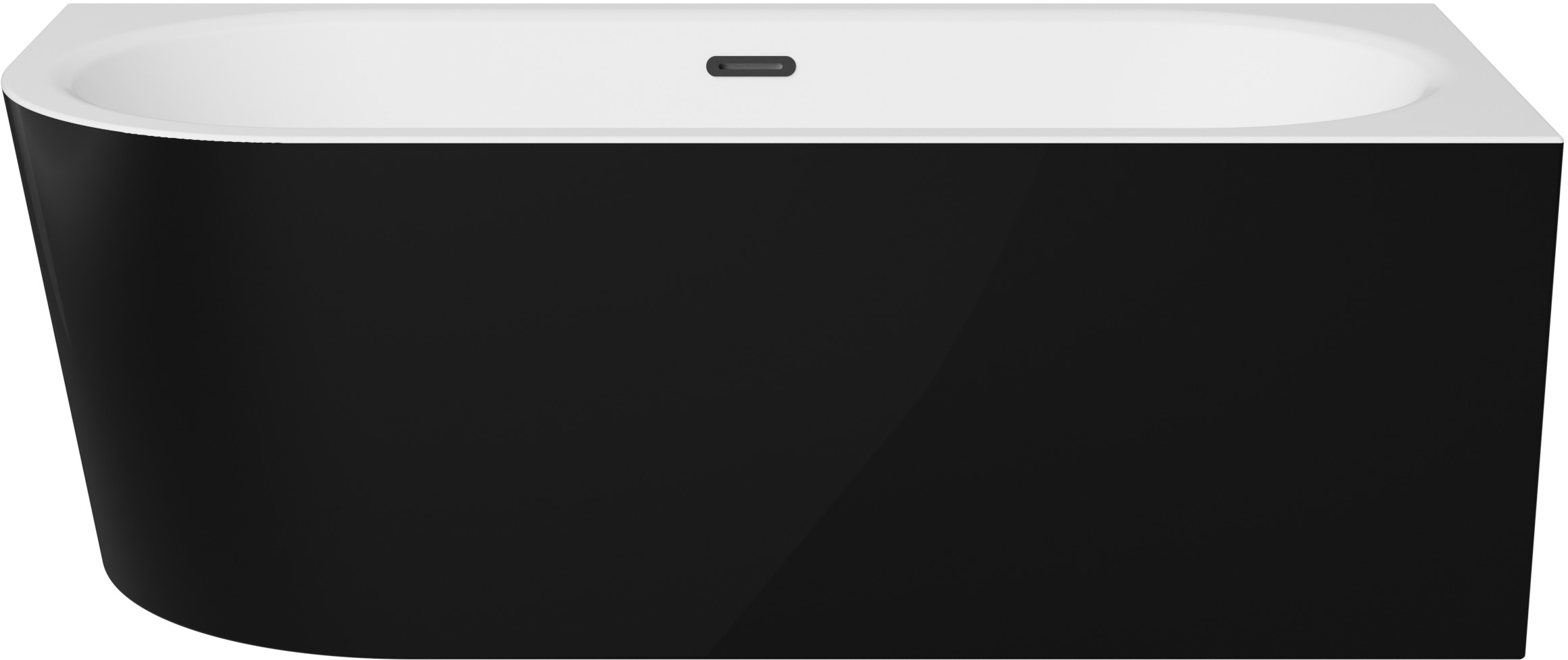 Besco Avita A-Line baignoire murale 149.6x74.7 cm rectangulaire bicolore #WAA-15ABPS