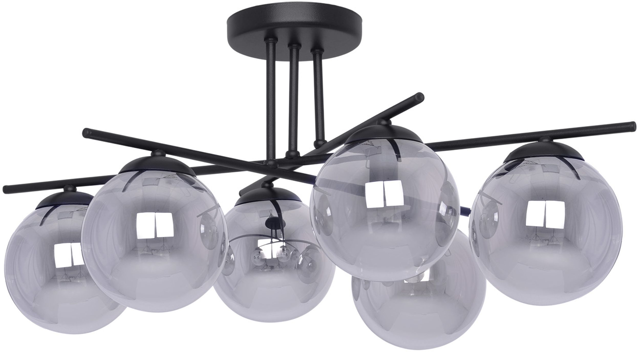 Kaja Gamma plafonnier 5x40 W noir-graphite K-5167