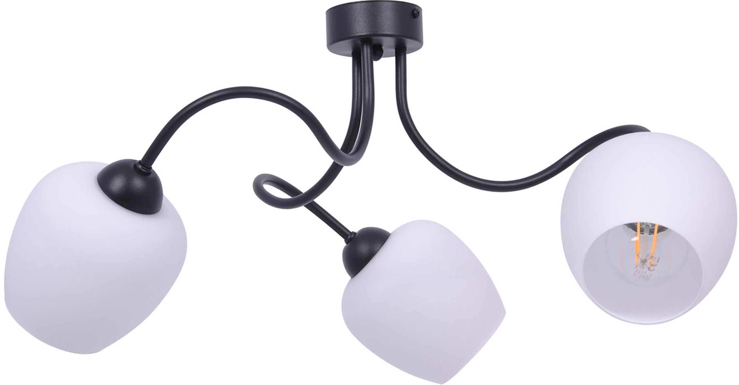 Kaja Bella plafonnier 3x60 W blanc-noir K-5185