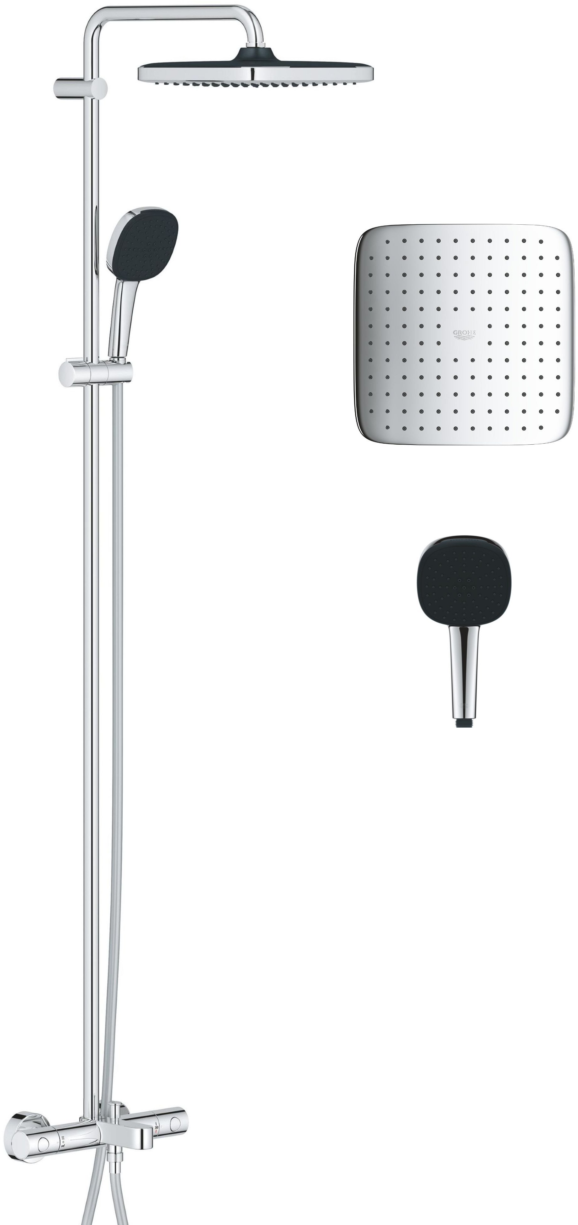 Grohe Vitalio Comfort kit baignoire-douche mural avec thermostat oui StarLight Chrome 26984001