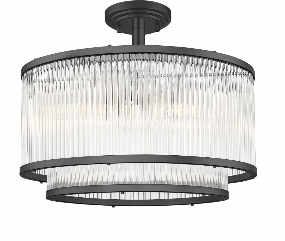 Zuma Line Sergio plafonnier 5x60 W noir-transparent C0528-05H-P7AC