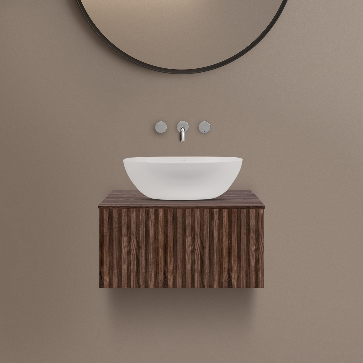 Set armoire Ksuro 02 50002060, plan de travail suspendu Ksuro 02 53002060