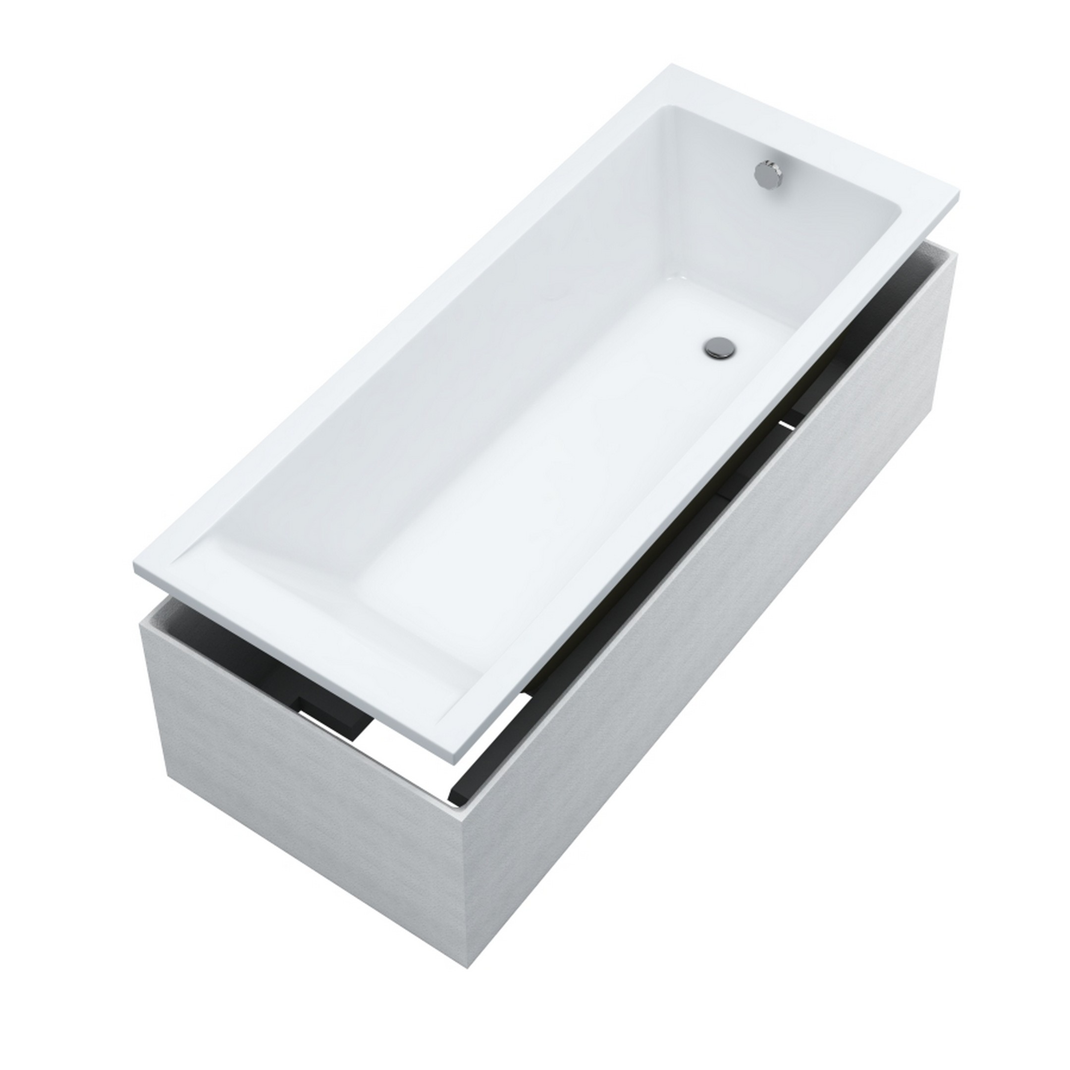 Schedline Milos Set wanna prostokątna 170x70 cm biały 3WSP.MS1P-17070