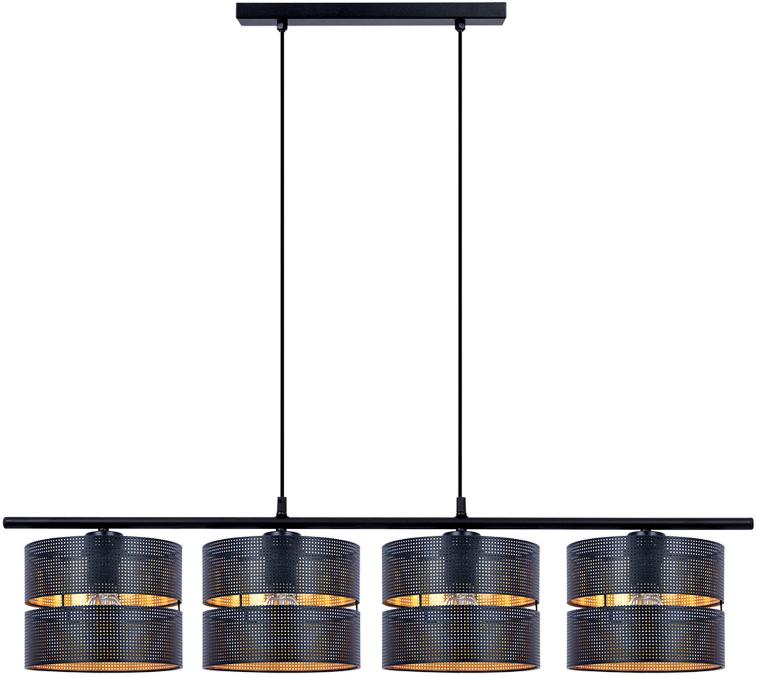 Kaja Zimbo lampe suspendue 4x40 W noir-doré K-5223