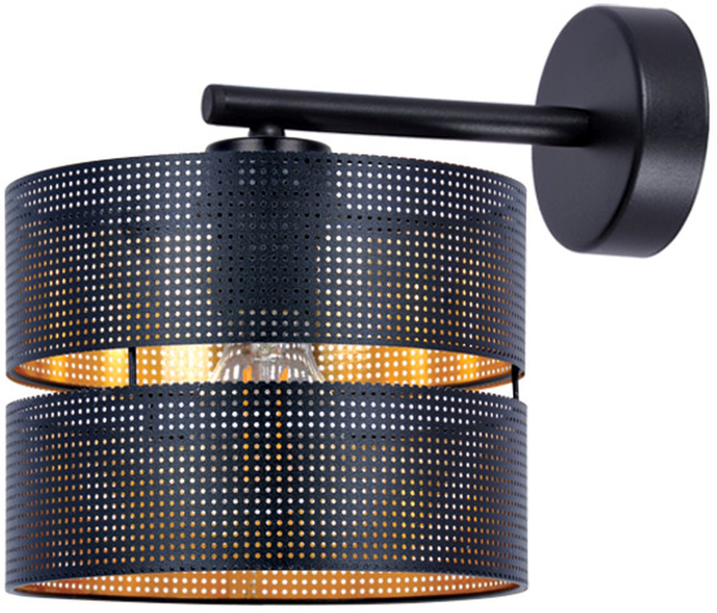 Kaja Zimbo applique murale 1x40 W noir-doré K-5224