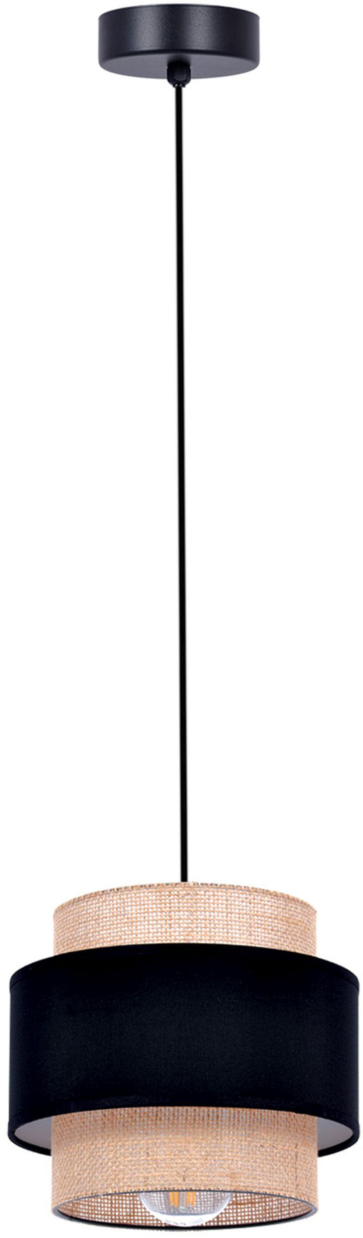 Kaja Gato lampe suspendue 1x40 W noir-beige K-5230