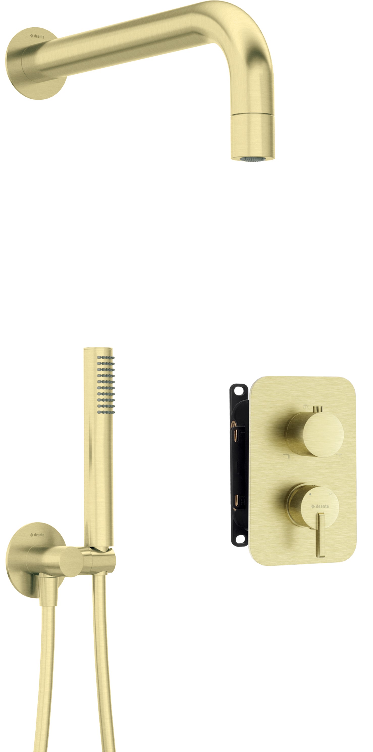 Deante Silia ensemble de douche encastré doré BXYZRQSM