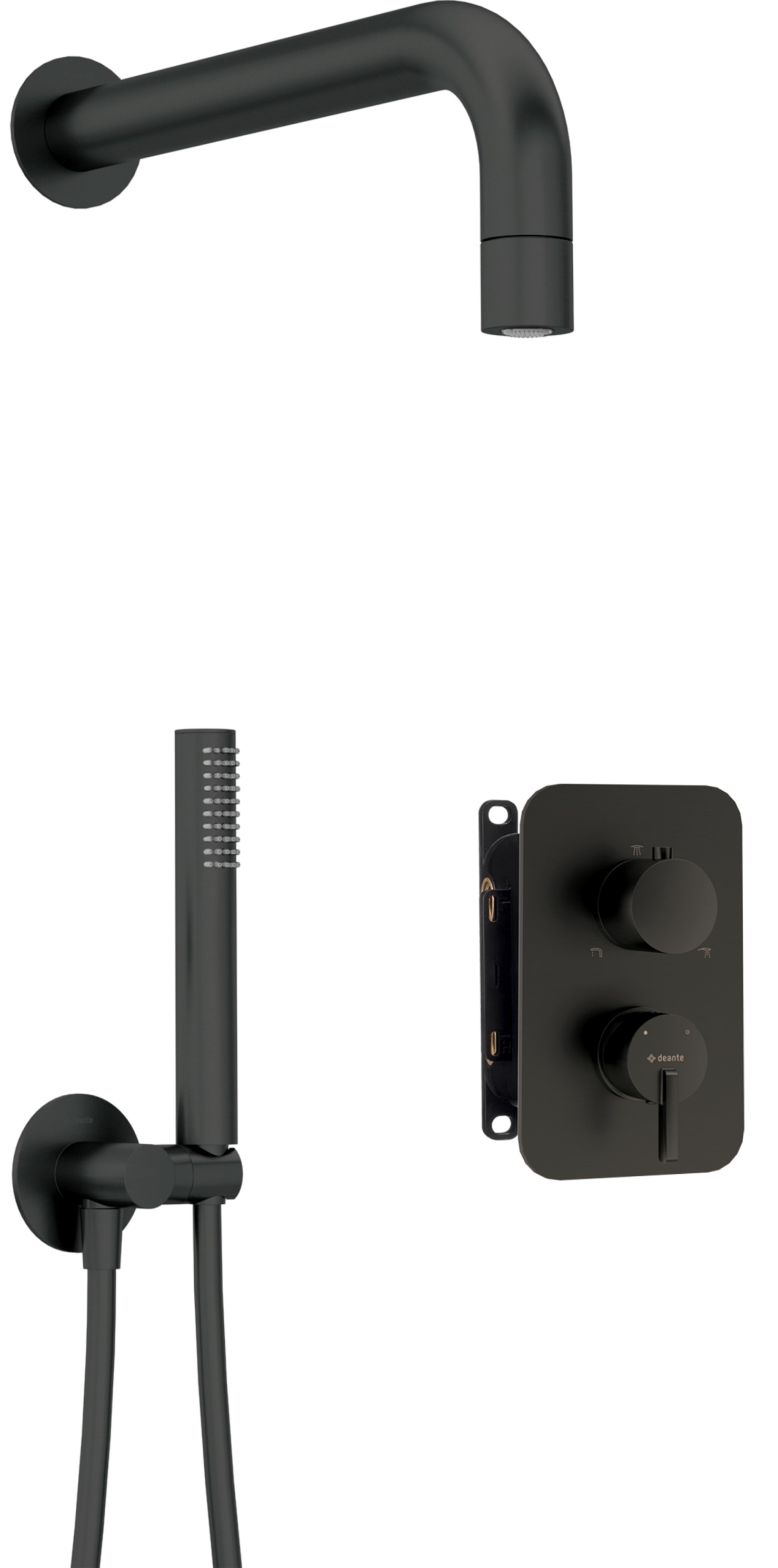 Deante Silia ensemble de douche encastré oui noir BXYZNQSM