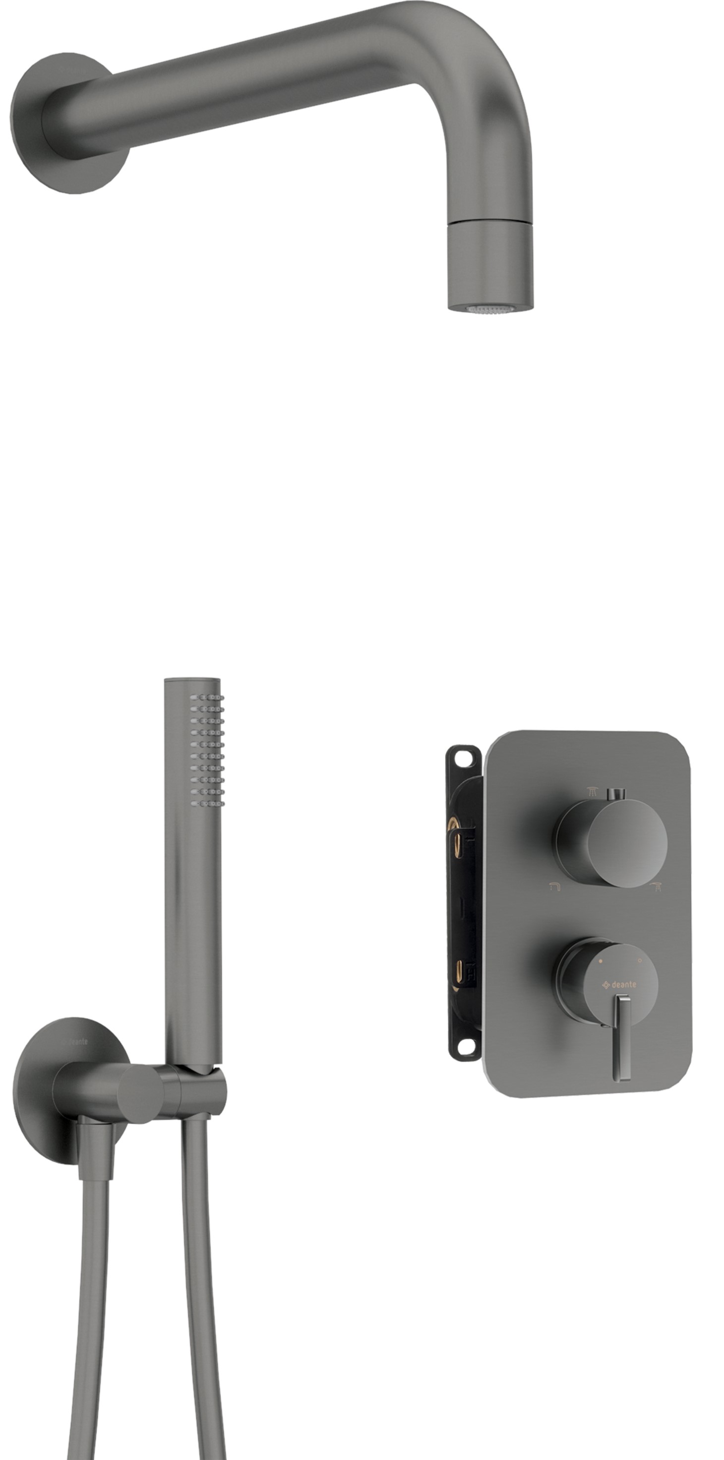Deante Silia ensemble de douche encastré oui graphite BXYZDQSM