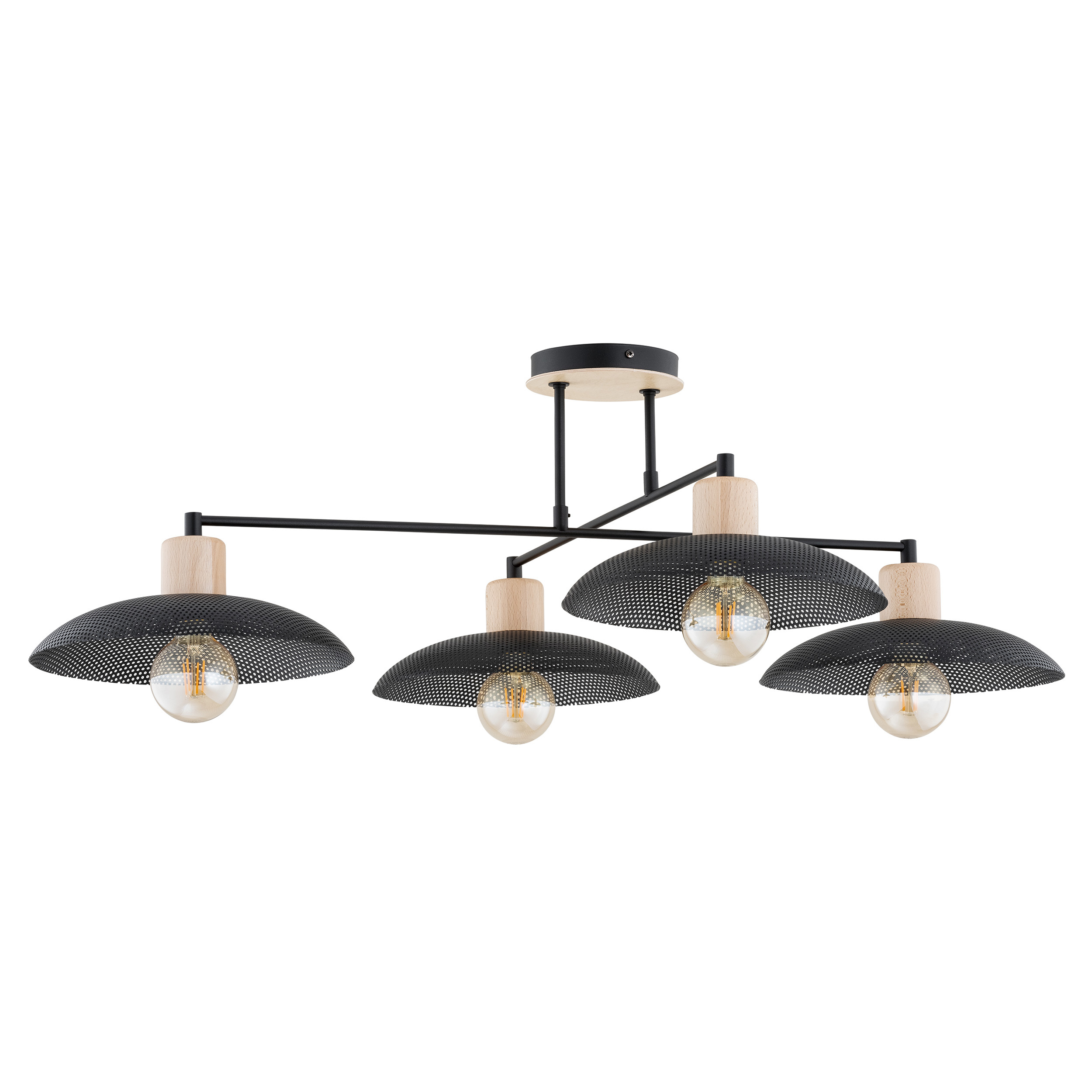 Emibig Kobe plafonnier 4x15 W noir 1318/4