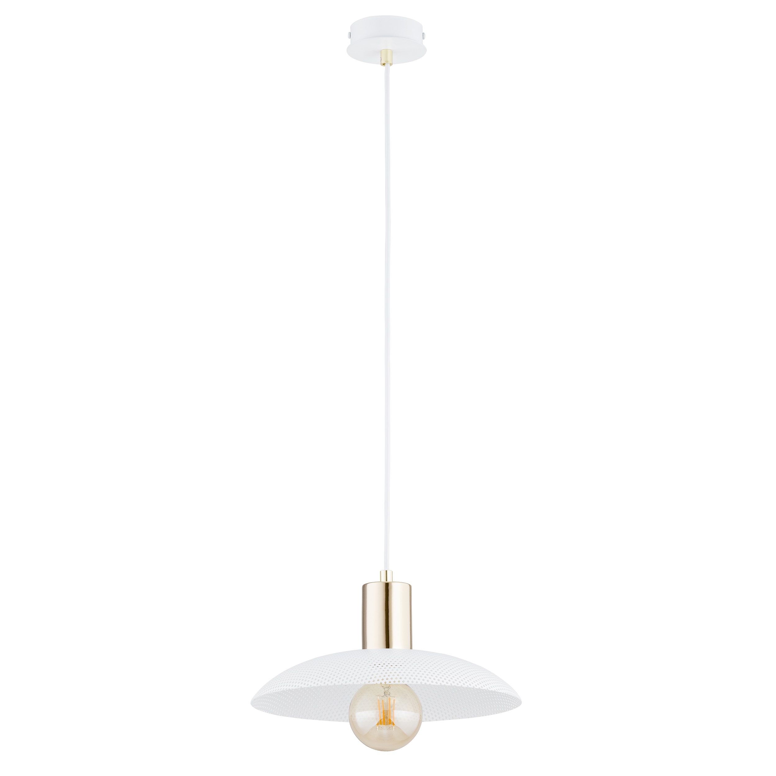Emibig Spirit lampe suspendue 1x15 W blanc-doré 1321/1
