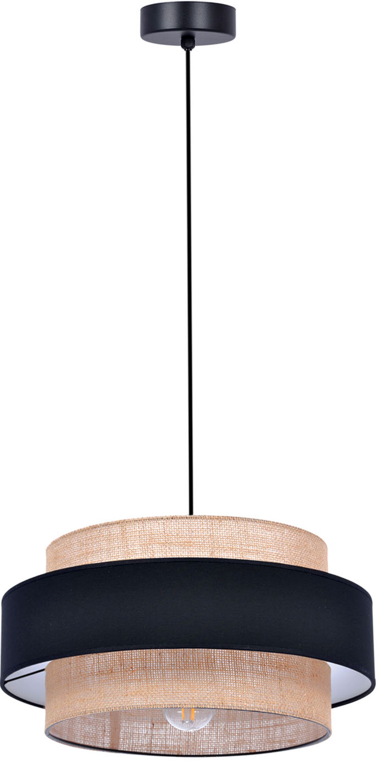 Kaja Gato lampe suspendue 1x40 W noir-beige K-5231