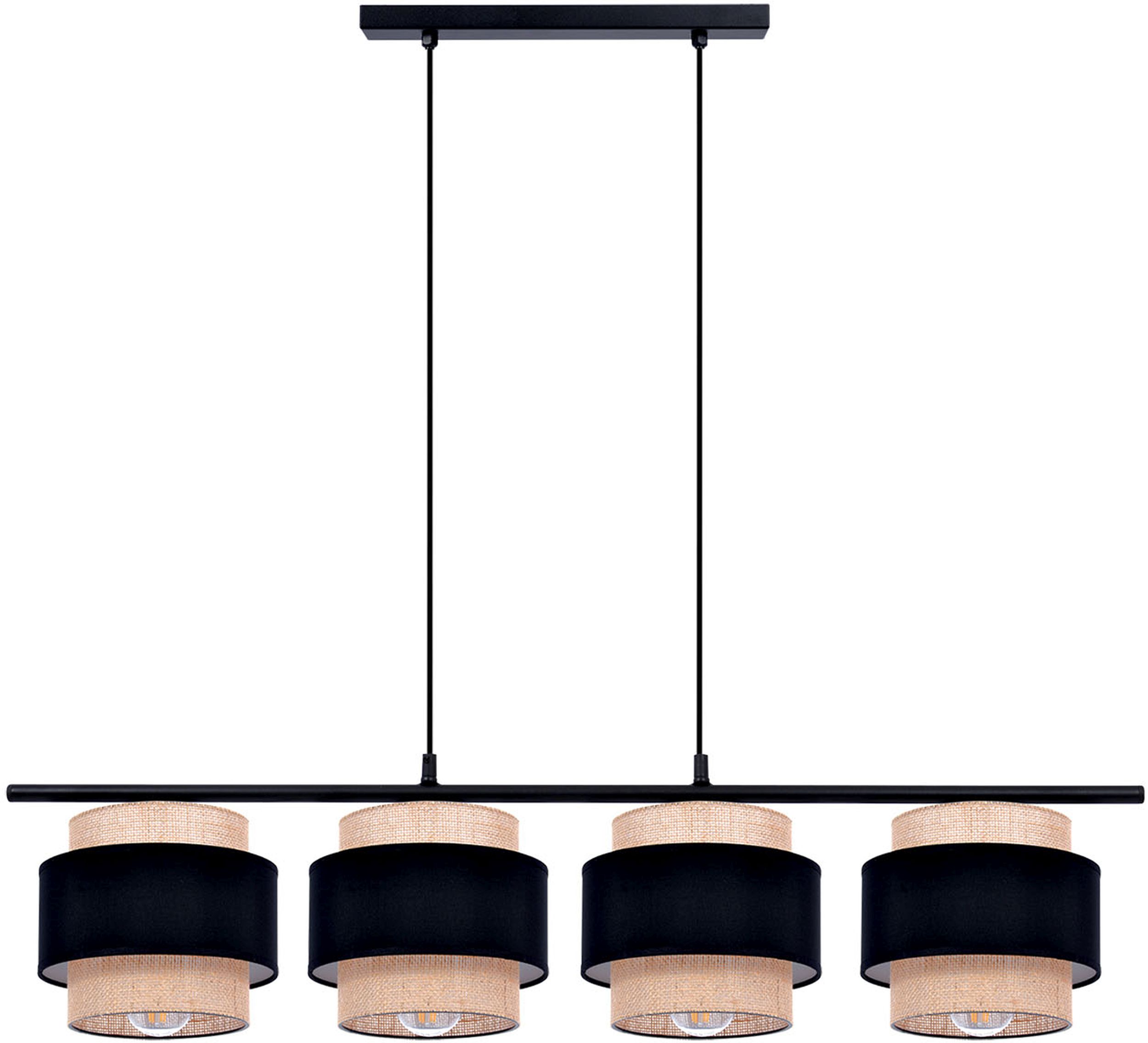 Kaja Gato lampe suspendue 4x40 W noir-beige K-5233